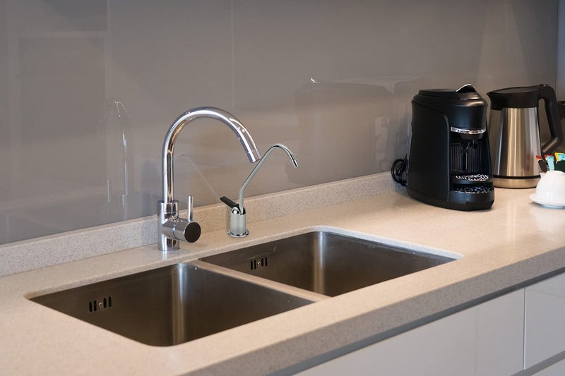 Watts Premier Standard Non-Air Gap Auxiliary Faucet with 1/4" Supply Tubing Connection for RO Reverse Osmosis Water Filtration Systems, Touch N'Flow Spring Loaded Handle, Medium, Chrome - Image 2
